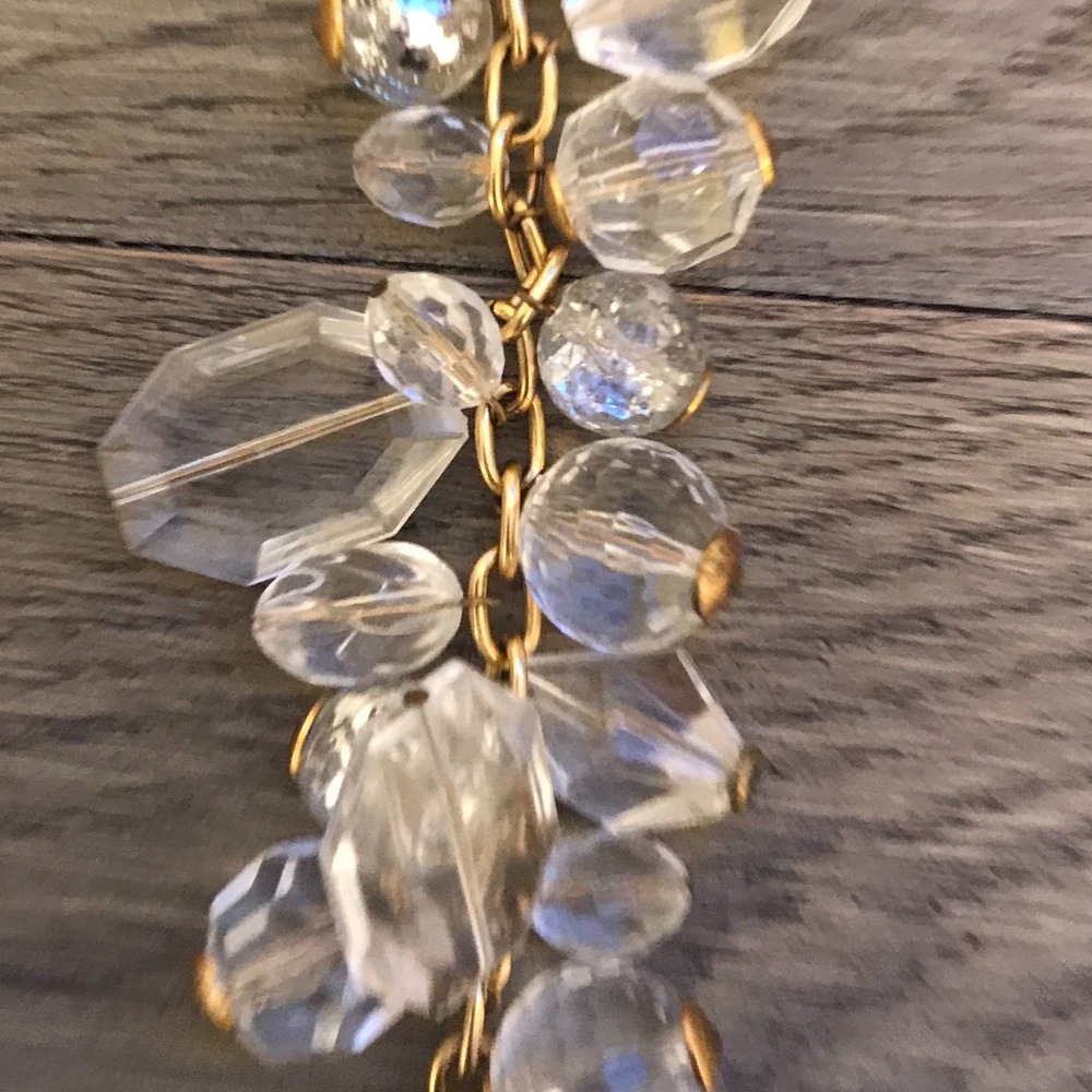 Clear Beaded Statement Bracelet - image 4